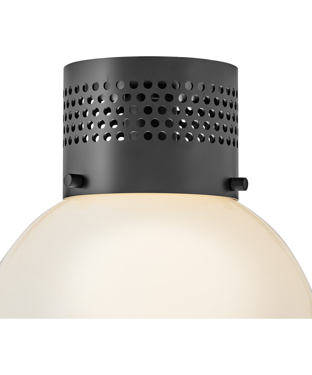 Taj 1-Light Small Flush Mount in Black