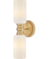 Naomi 2-Light Medium Two Light Sconce in Lacquered Brass