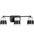 Haven 3-Light Opal Glass Luxe Industrial Bath Light Matte Black