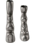 Free Flowing Nickel Vases Set of 2