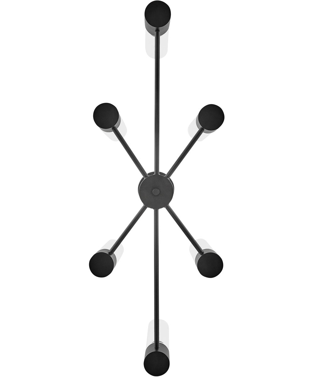 Shea 6-Light Small Linear Chandelier in Black