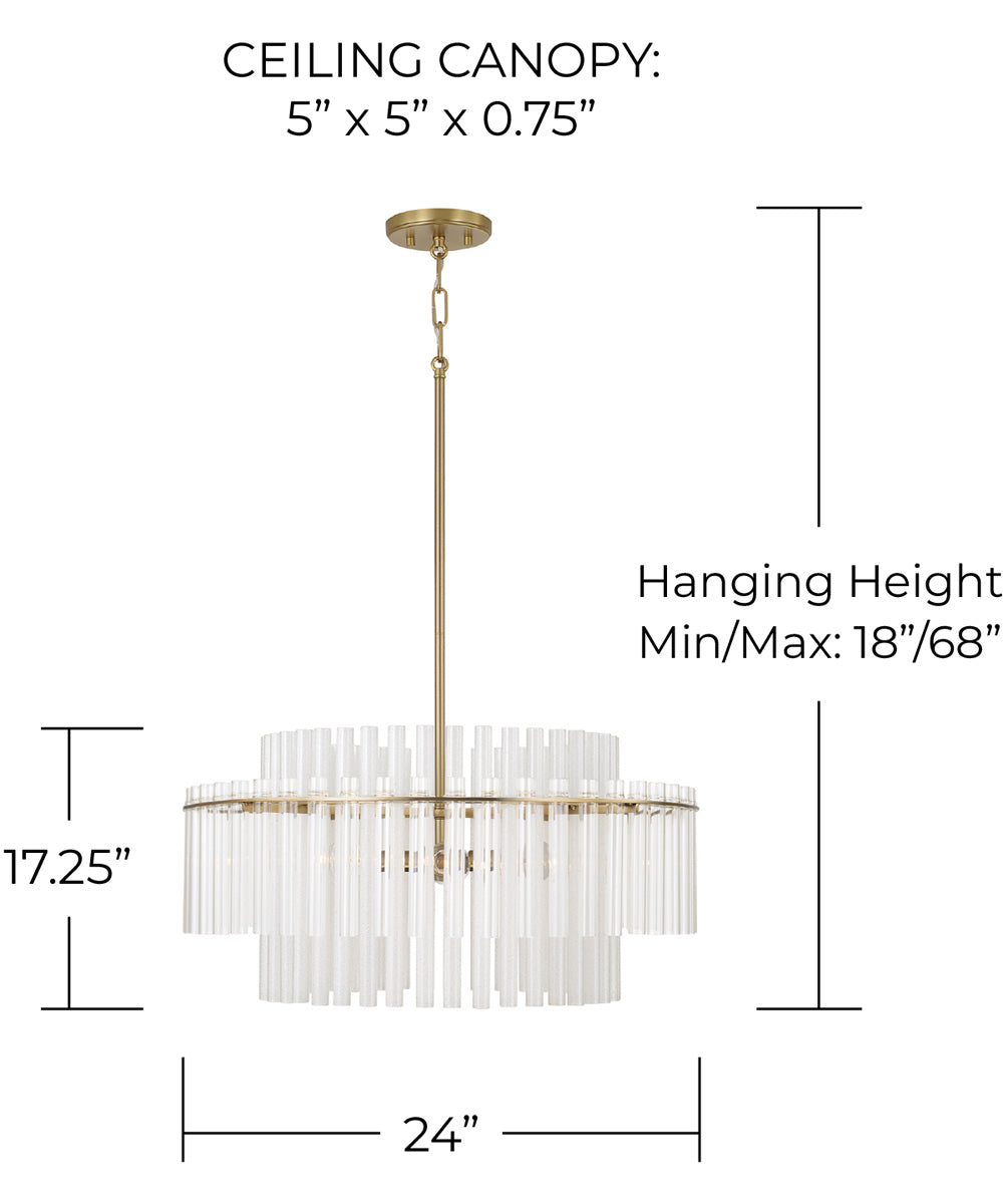 Blair 4-Light Pendant Aged Brass