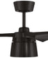 Canto 52" 3-Blade Indoor/Outdoor Rated Damp Ceiling Fan 1-Light Fan Flat Black