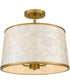 Windley 3-light Semi Flush Mount Brushed Gold