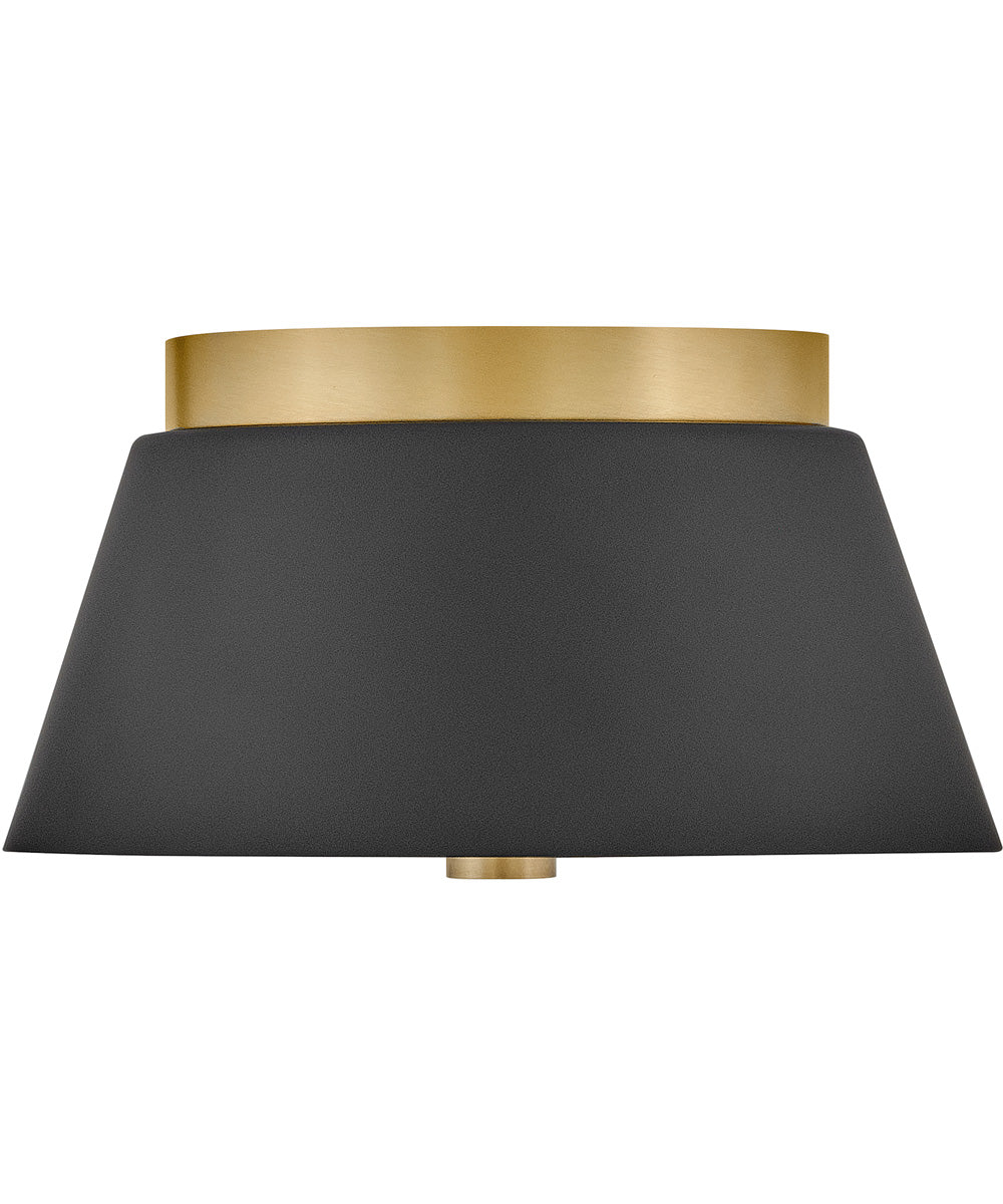 Tess 2-Light Small Flush Mount in Black