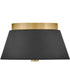 Tess 2-Light Small Flush Mount in Black