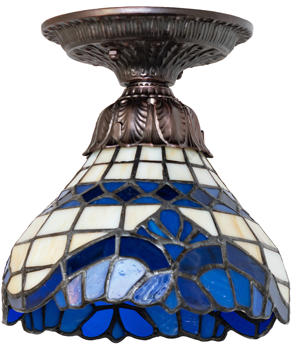 7" Wide Baroque Flushmount