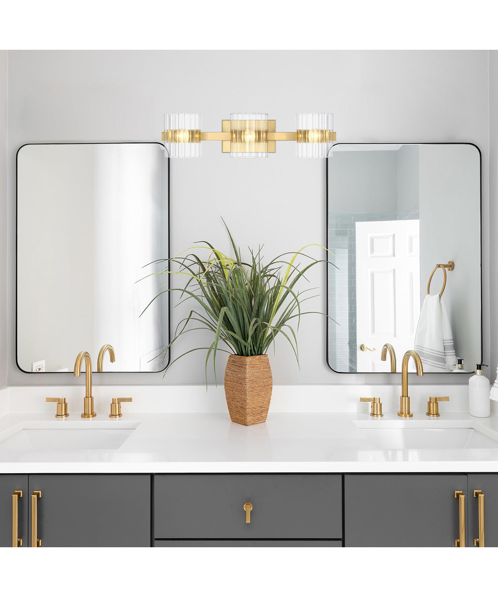 Aries 3 Light Vanity Brushed Gold
