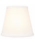 8"W x 7"H Empire Hardback White Linen Edison Clip-On Lampshade