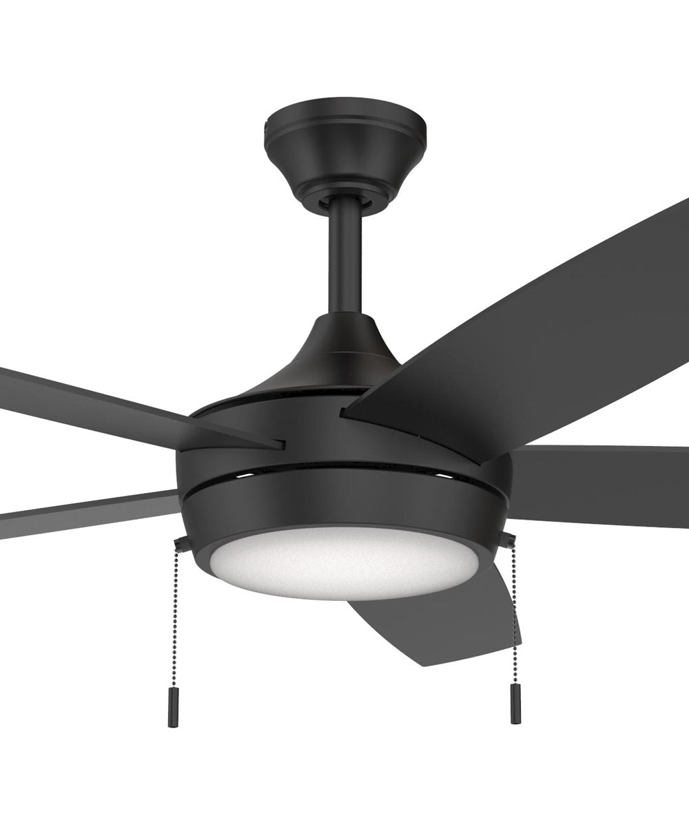 Nolyn V 52 in. 5-Blade Modern LED Ceiling Fan Matte Black
