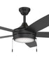 Nolyn V 52 in. 5-Blade Modern LED Ceiling Fan Matte Black