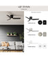 Rynn 48-in. 3-Blade Flush Mount Modern LED Ceiling Fan Brushed Nickel