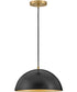 Lou 1-Light Medium Single Light Pendant in Black