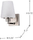 Lune 1-Light Vanity & Wall Brushed Nickel