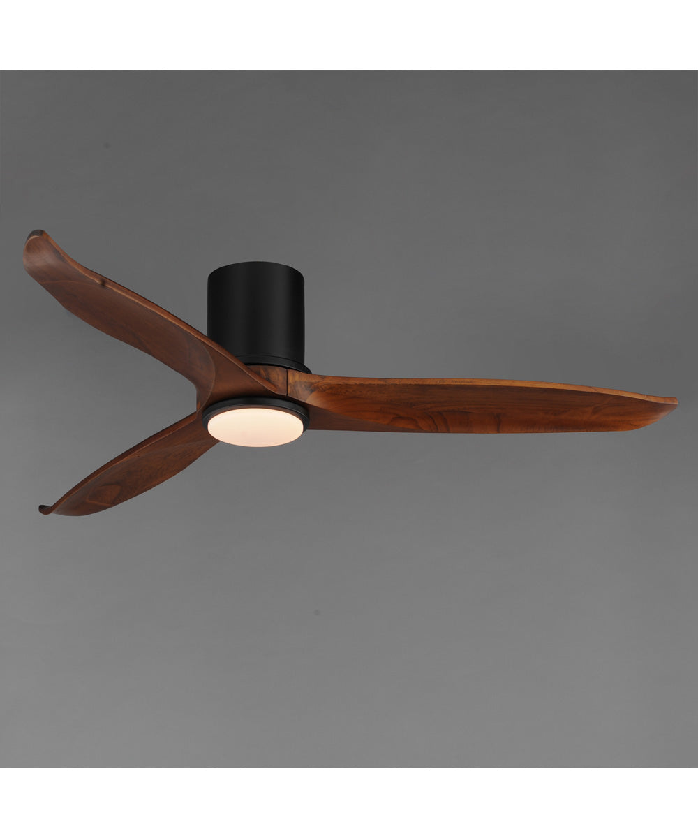 Woodwind 52 inch Solid Wood Blade Hugger Fan w LED Black