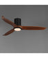 Woodwind 52 inch Solid Wood Blade Hugger Fan w LED Black