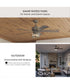 Vernal 60-in 5-Blade LED Wi-Fi Transitional Indoor/Outdoor Smart DC Ceiling Fan Satin White