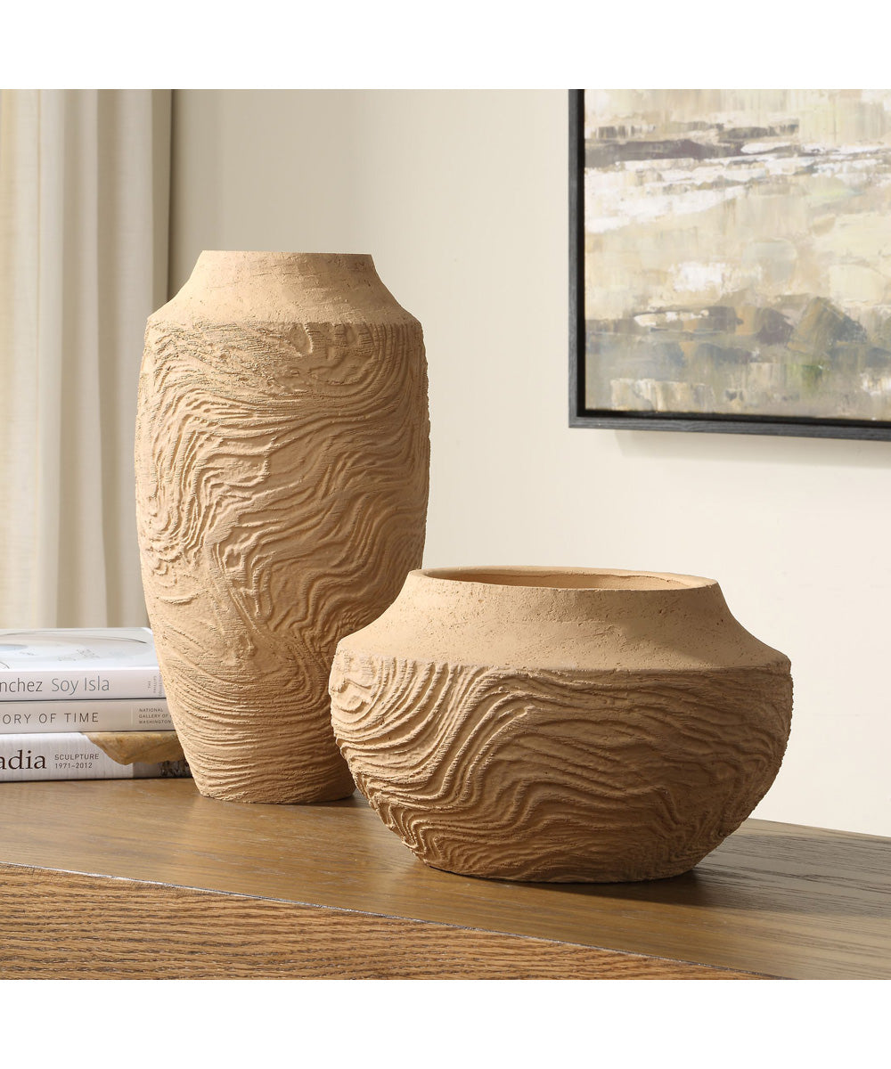 Sandstone Flow Small Terracotta Vase