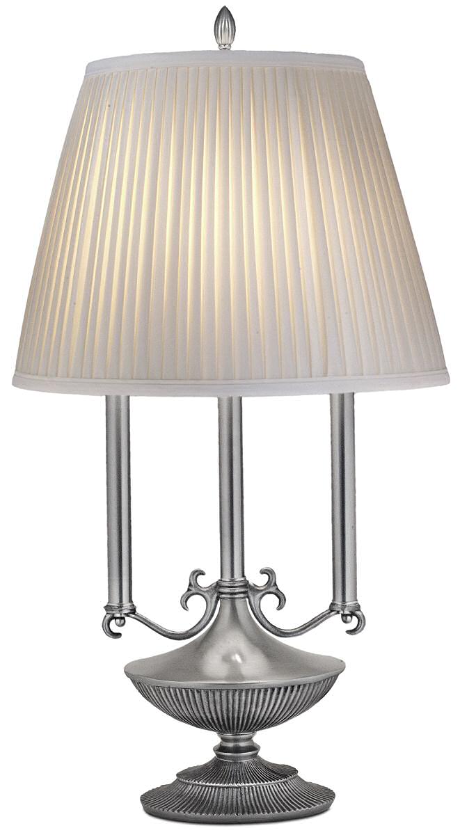 29"H 1-Light Desk Lamp Pewter