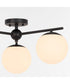 Jasper 3-light Semi-Flush Mount Matte Black