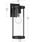 Kagen Large Outdoor Wall Light with Clear Glass Panels Matte Black