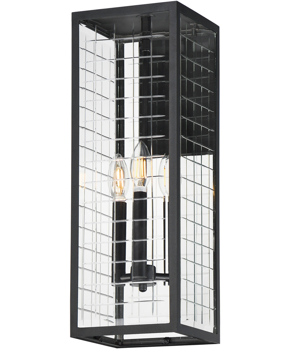 Magnus 3-Light Outdoor Wall Sconce Black