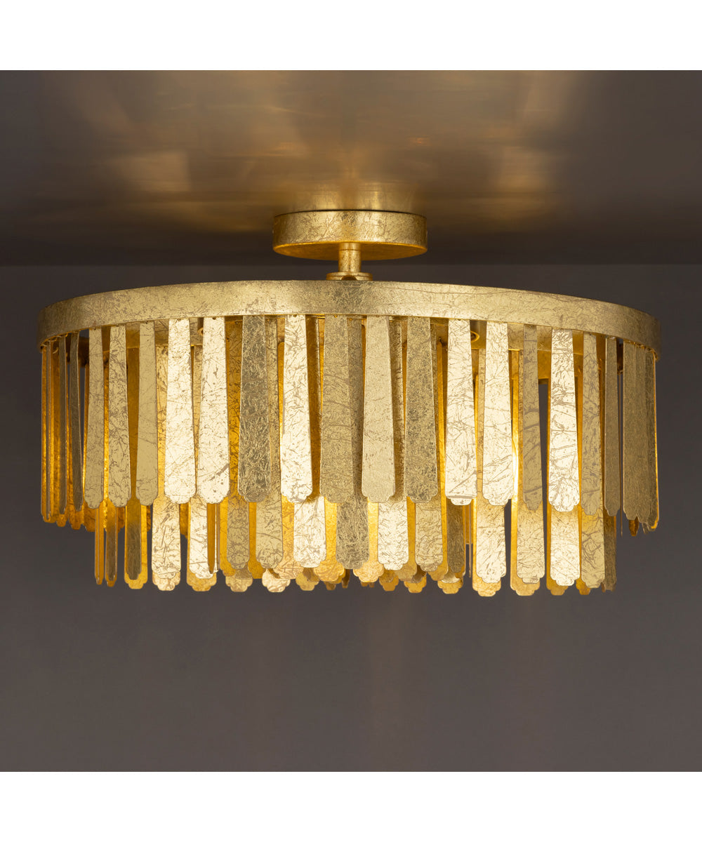 Regalia Semi-Flush Mount Gold Leaf
