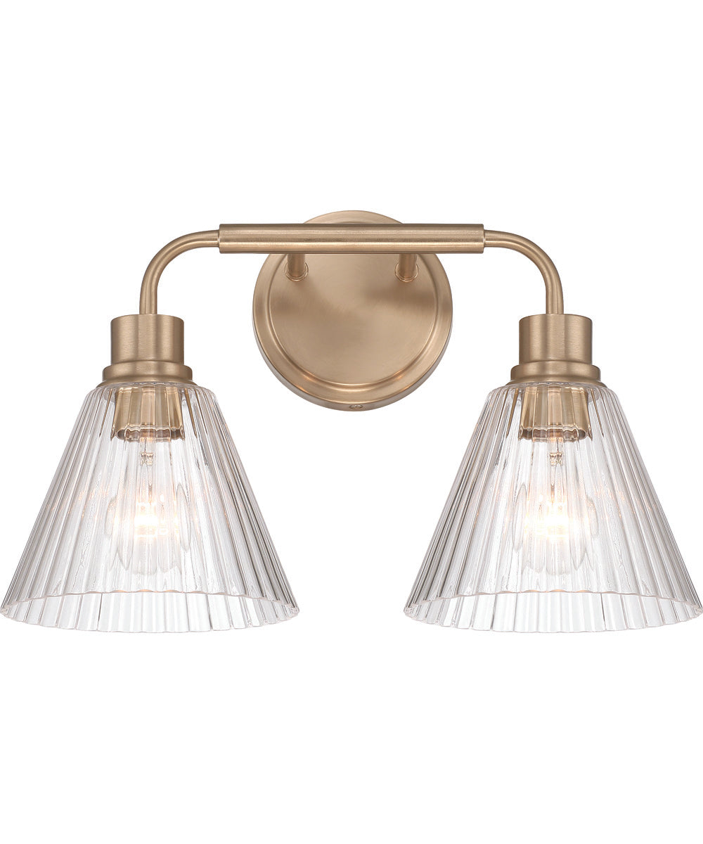 Pleated 2-Light Lighting Premium Bronze