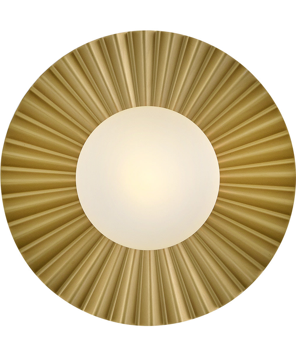 Stevie 1-Light Small Flush Mount in Lacquered Brass