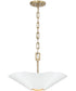 Maeve 4-Light Pendant Matte Brass and White