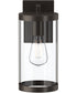 Kagen Medium Outdoor Wall Light with Clear Glass Panels Antique Bronze