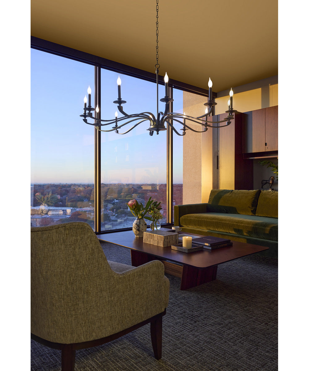 Meriam 8-light Chandelier Brushed Brass