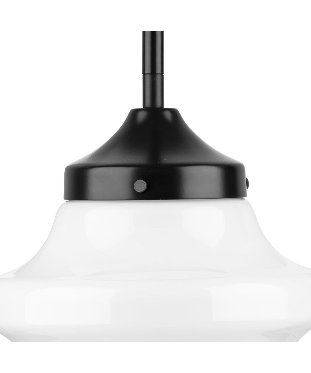 School House 1-Light Mini-Pendant Matte Black