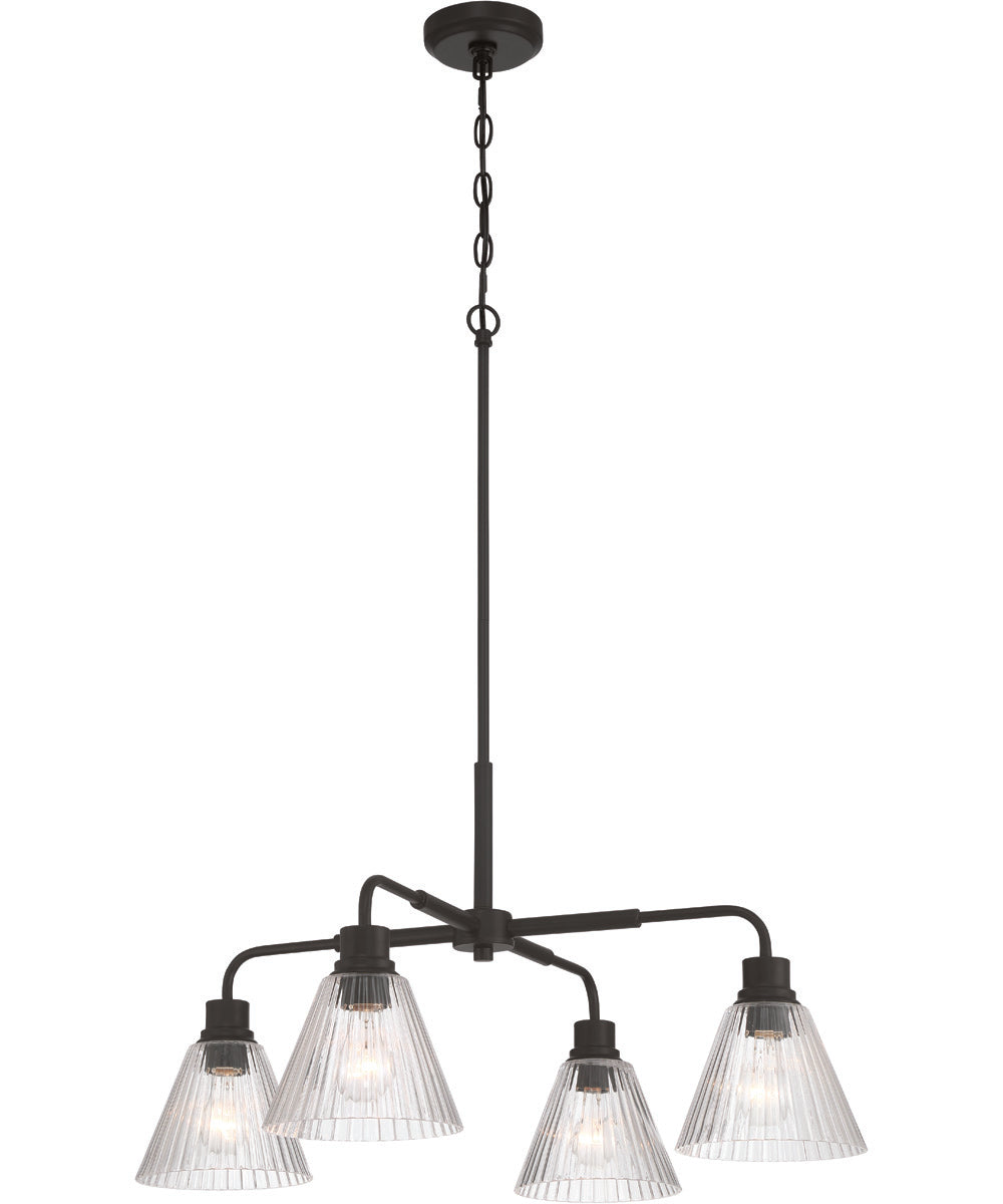 Pleated 4-Light Lighting Flat Black