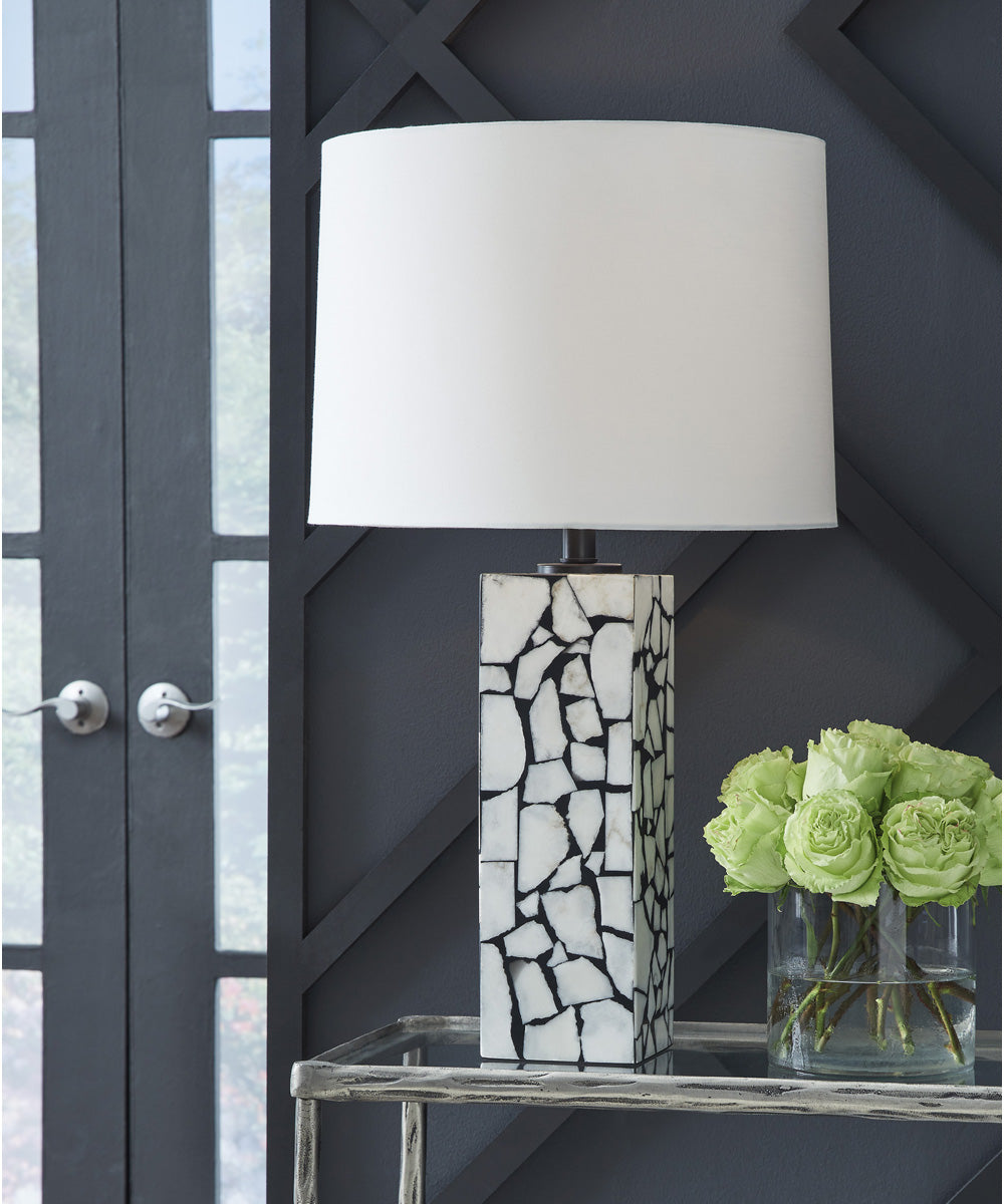 Macaria Marble Table Lamp White/Black
