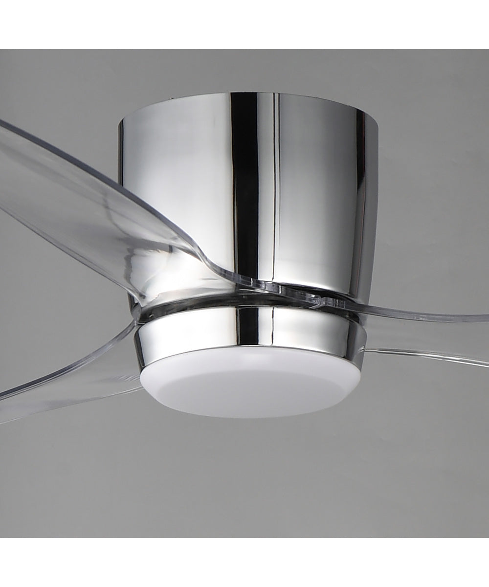 Aeris 52 inch 3-Blade Hugger Fan w LED Polished Chrome