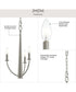 Jheni 3-Light Chandelier Brushed Nickel