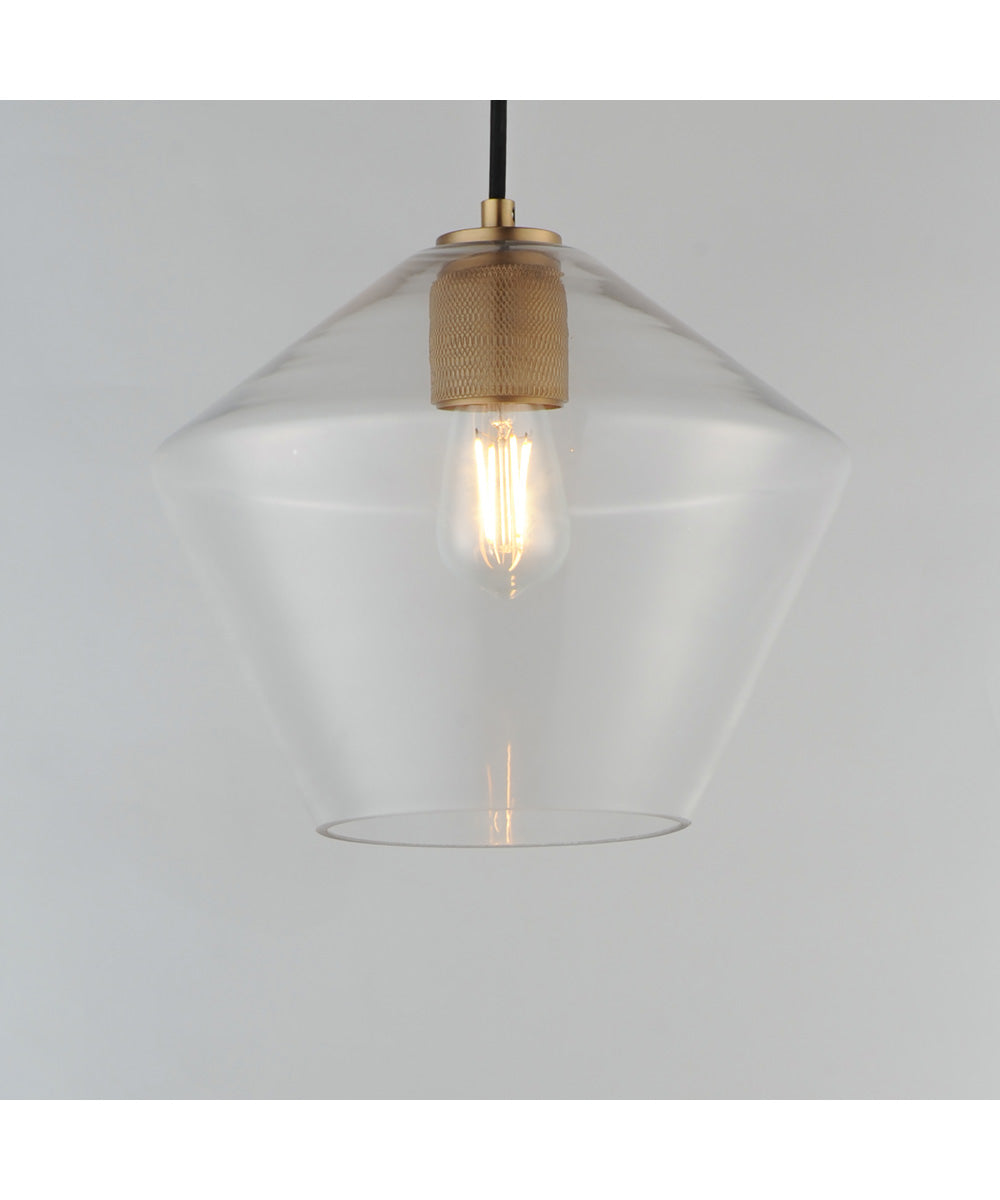 Geode Large Pendant Natural Aged Brass