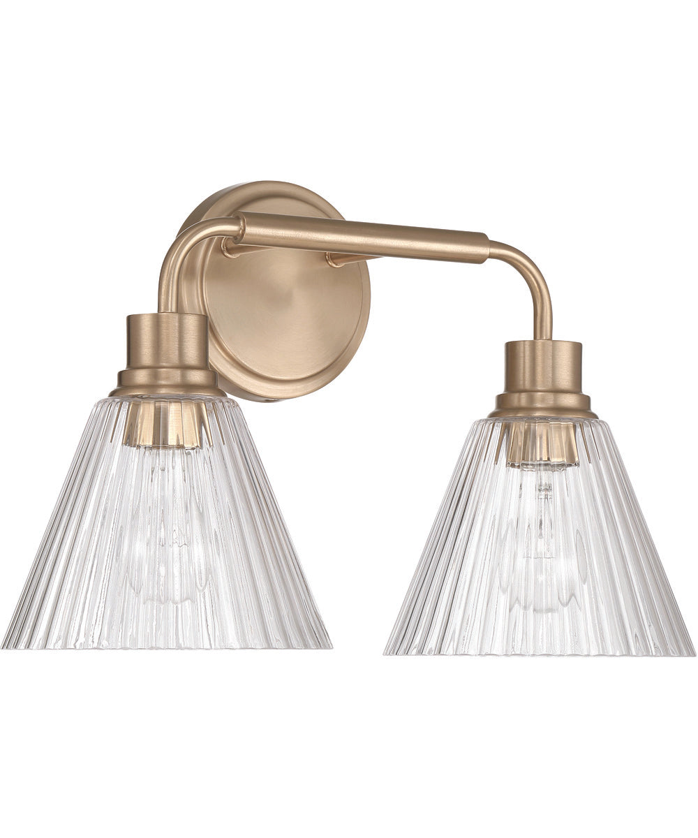 Pleated 2-Light Lighting Premium Bronze