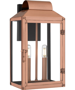 Beryn 2-light Outdoor Wall Light Aged Copper