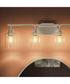 Reines 4-Light Bath Vanity with Clear Glass Shades Brushed Nickel
