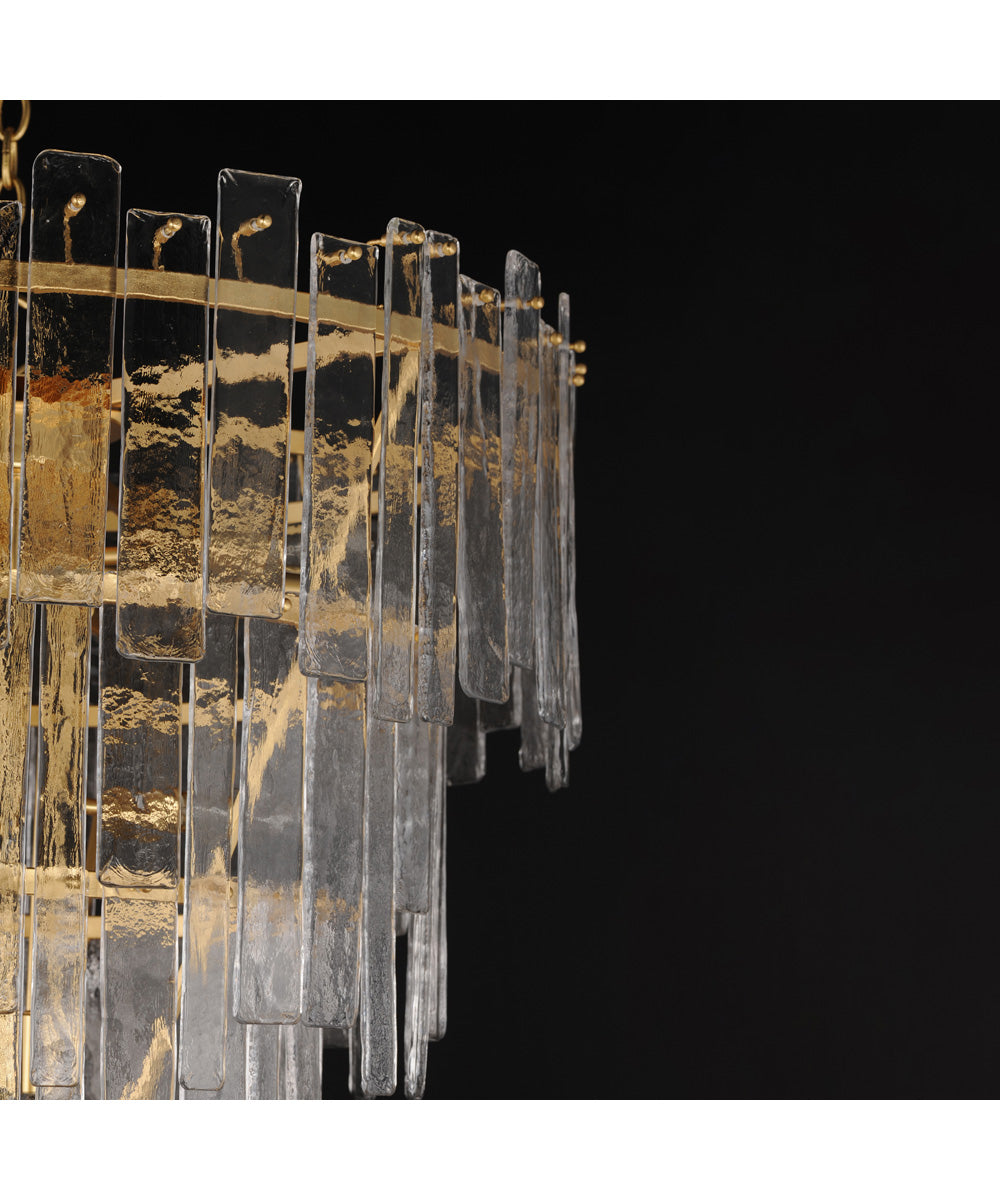 Warren 9-Light Pendant Gold Leaf