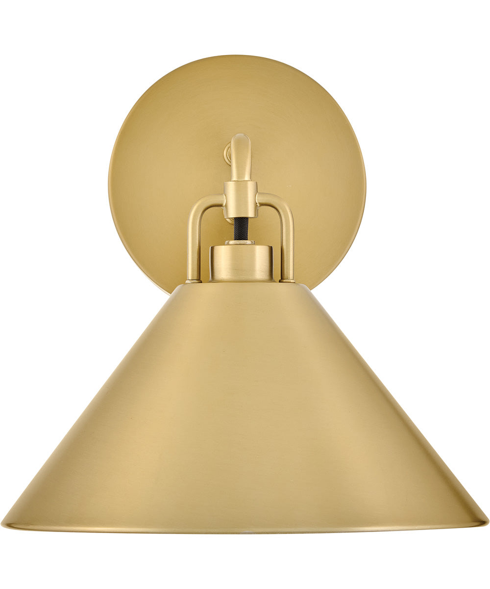 Milo 1-Light Small Single Light Sconce in Lacquered Brass
