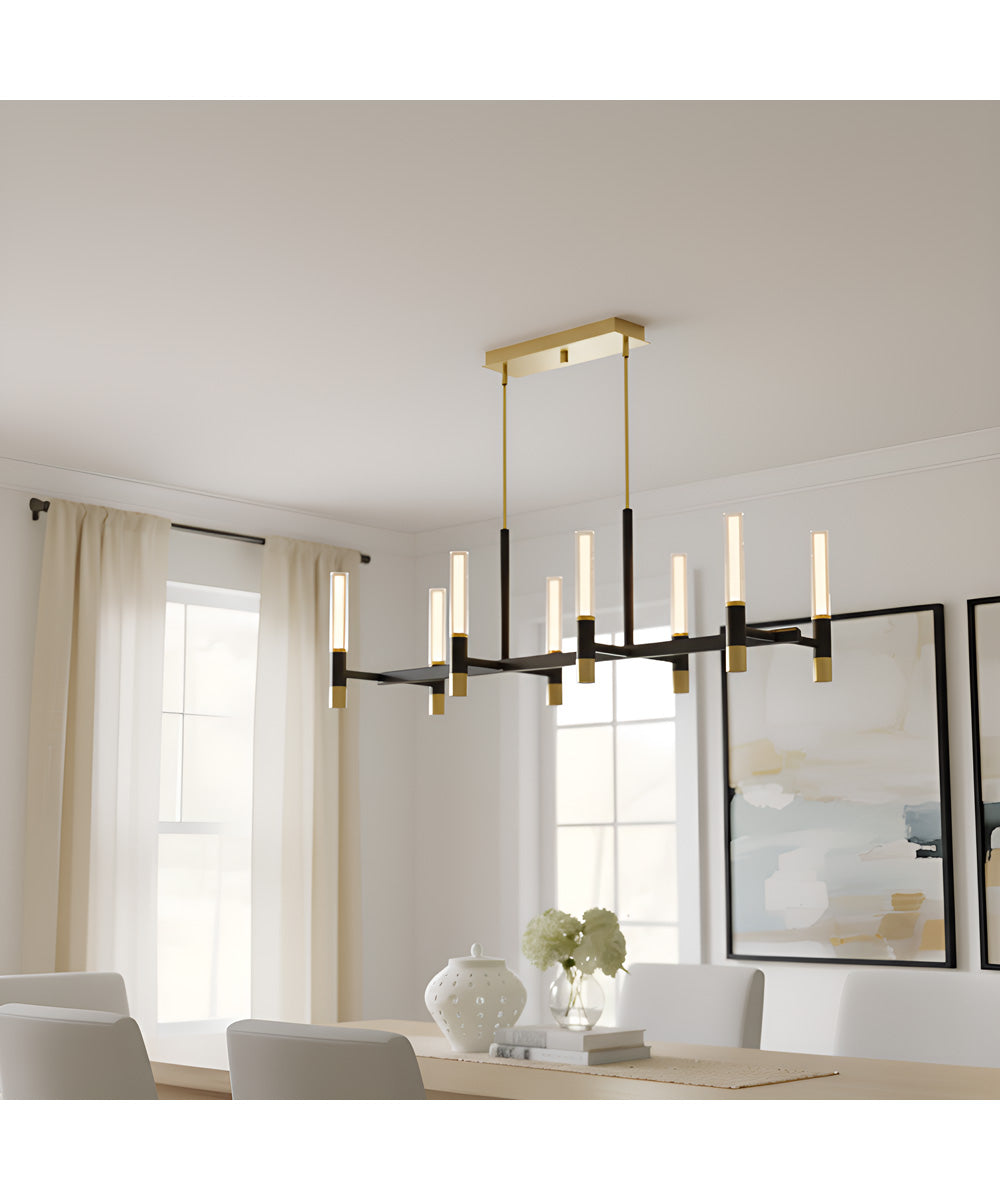 Davies 8-light Island Light Brushed Gold