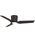 Rynn 48-in. 3-Blade Flush Mount Modern LED Ceiling Fan Matte Black