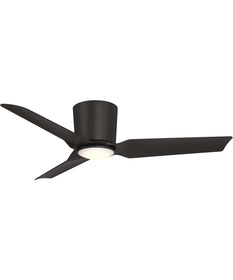 Rynn 48-in. 3-Blade Flush Mount Modern LED Ceiling Fan Matte Black