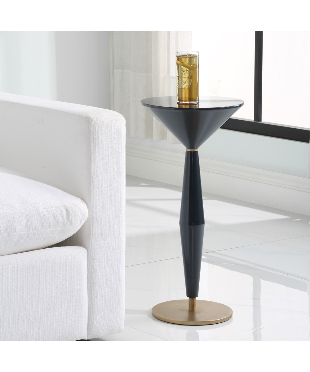 Luster Navy Blue Accent Table