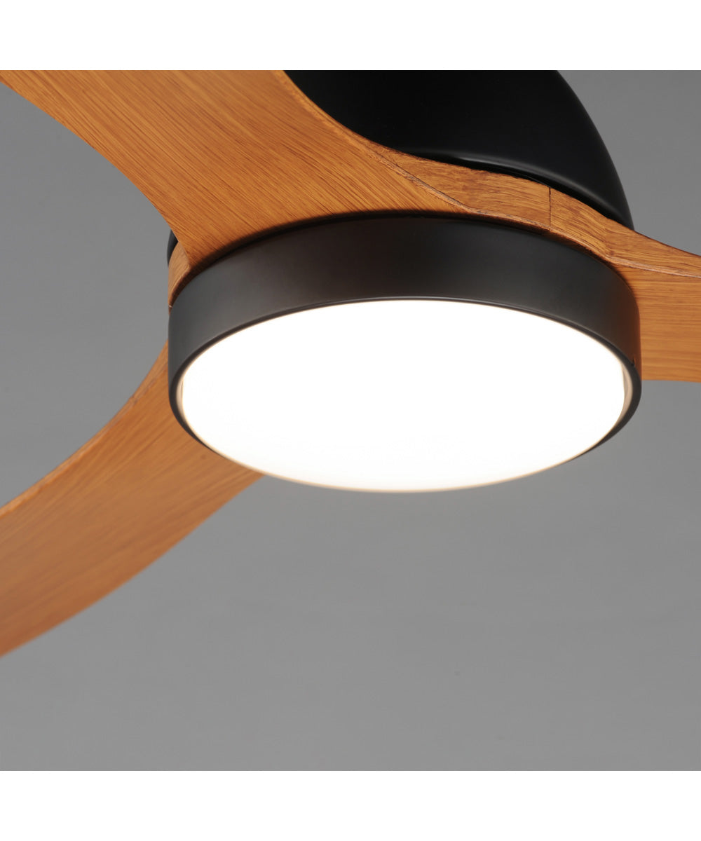 Drifter 52 inch Outdoor Fan w LED Black / Walnut