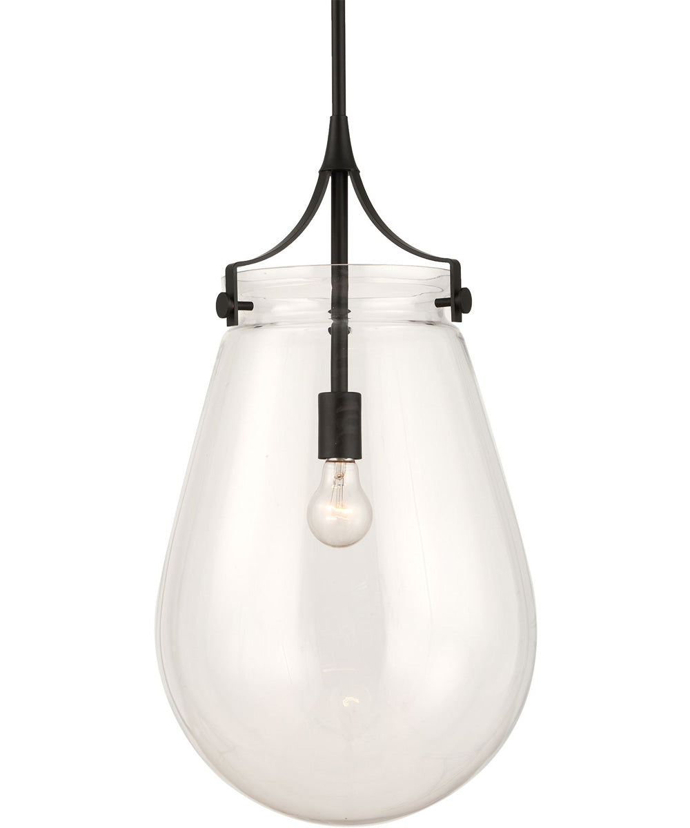 Dewdrop 1 Light Glass Shade Pendant