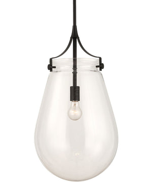 Dewdrop 1 Light Glass Shade Pendant